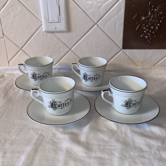 Vintage Kronester Bavaria set of 4 Cups and saucers kaffee - Picture 4 of 13